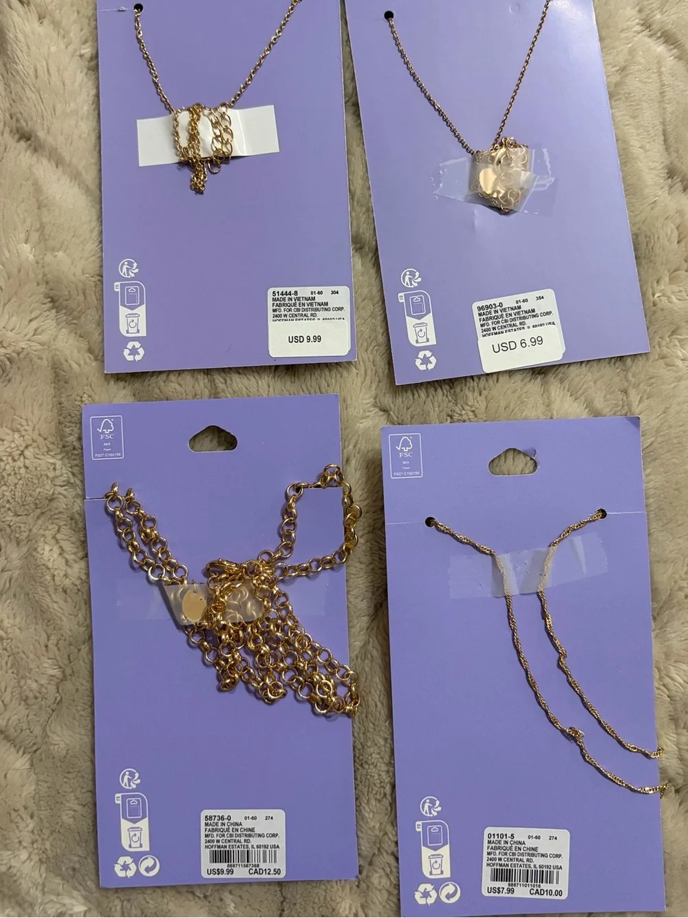 NWT-Claire's Gold Pendant Necklace Bundle